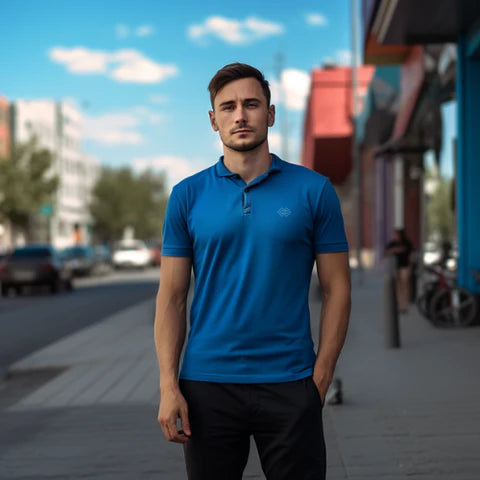 Trendy Styling Tips for Men's Blue T-shirt