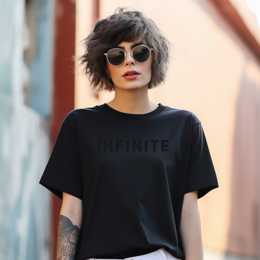 Women Black T-Shirt Infinite Fashion